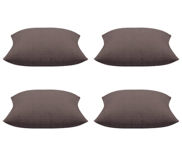 Pack of 4 Elements Stone Brown Solid Base Colour Square Cushion Covers